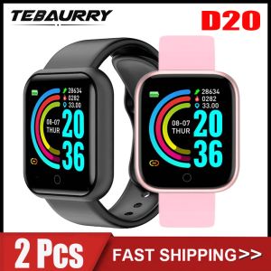 Appareils D20 Smart Watch Men Fitness Tracker Sports Smartwatch Y68 Heart Rate Monitor Bluetooth Wristwatch pour les femmes iOS Android