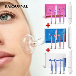 Dispositifs Darsonval baguette de thérapie faciale à haute fréquence pour le visage des cheveux Anti-âge acné baguette d'électrothérapie masseur en verre pour les soins de la peau du visage