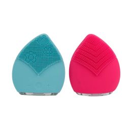 Appareils Nettoyant pour le visage électrique Brosse de nettoyage en silicone Vibrer les pores Nettoyer le masseur du visage Peau Mini Brosse de massage de lavage Rechargeable