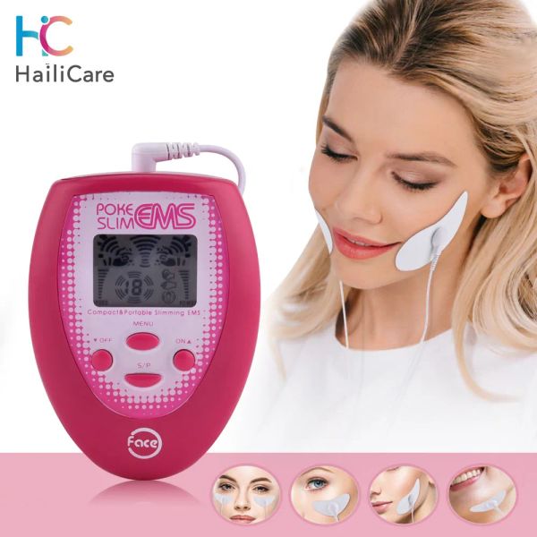 Dispositivos Masajeador facial eléctrico Dispositivos de estiramiento facial en forma de V Cinturón de elevación de mentón doble EMS Microcorriente Dispositivo de vibración adelgazante facial