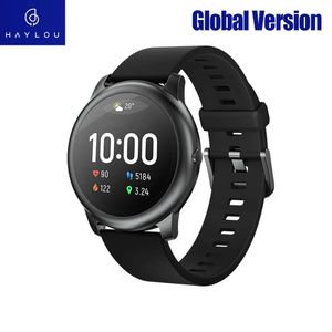 Apparaten Haylou Smart Watch Solar LS05 Wereldwijde versie 12 Sportmodi Muziekbediening Sportpolsband Dagelijkse waterdichte fitnessarmband