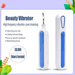 Dispositifs Vente chaude haute fréquence nettoyeur ultrasonique LED pièce à main détachant usage domestique pores du visage nettoyage en profondeur visage Peeling Sonic