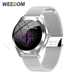 Appareils KW10 IP68 étanche montre intelligente femmes traqueur de fréquence cardiaque Sport Smartwatch Fitness Bracelet connecter Android IOS KW20 smartband