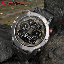 Appareils LEMFO LF26 MAX Smart Watch Hommes IP68 Bluetooth Appel Fond d'écran personnalisé Fréquence cardiaque Détection de sang Sport Smartwatch pk T Rex Pro 2