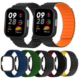 Dispositifs Slithme en silicone magnétique pour Xiaomi Redmi Watch 3 Watch Band Watch Band pour Redmi Watch 3 Bracelet de remplacement Smartwatch Correa