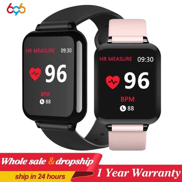 Appareils nouveau B57 couleur grand écran bracelet intelligent fréquence cardiaque pression artérielle surveillance de l'oxygène dans le sang mode multisports montre intelligente R16