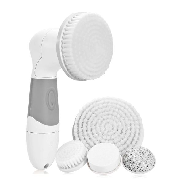 Appareils Nouvelle brosse de nettoyage du visage Vibration sonique Mini nettoyant pour le visage Silicone nettoyage en profondeur des pores Massage électrique étanche avec 4 têtes