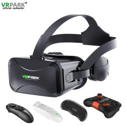 Dispositivos Original J30 4K Realidad Virtual Gafas 3D Caja Estéreo VR Google Cartón Auriculares Casco para IOS Android Teléfono Max 6.7", Rocker