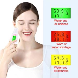 Appareils Détecteur précis LCD Testeur numérique d'humidité de l'huile de peau pour les soins de la peau du visage avec capteur de biotechnologie Lady Beauty Tool Spa Monitor
