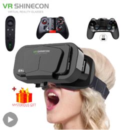 Apparaten Shinecon VR -bril 3D -headset Virtual Reality Devices Helmet Viar Lenes Goggle voor smartphone mobiele telefoon slim met controller