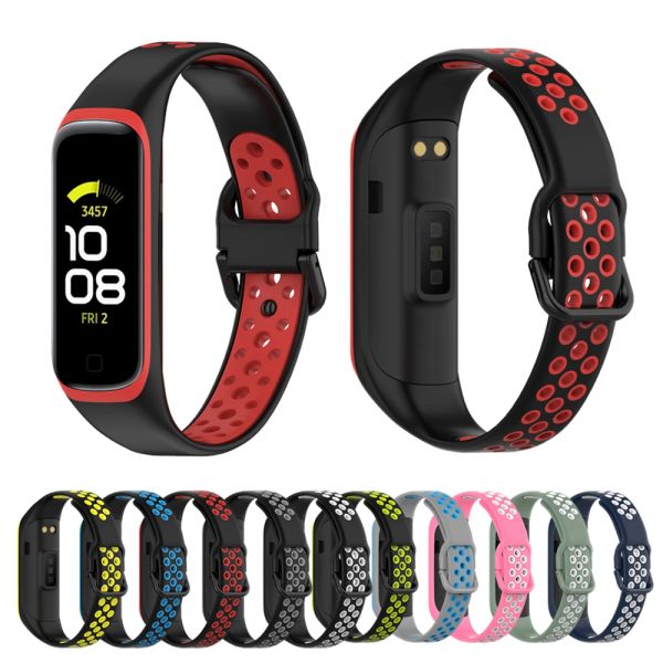 Appareils Bracelet de bande de montre intelligente pour Samsung Galaxy Fit 2 STRAP DE POURRIEUR SMR220 POUR GALAXY FIT2 ACCESSOIRES DE CORREA SILICON