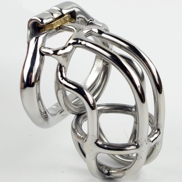 Dispositifs Snap Ring Design Mâle 304 # Acier inoxydable 65mm Cages de chasteté 4 tailles 36mm-50mm Nis Sm Cage de bondage pour hommes de bonne qualité
