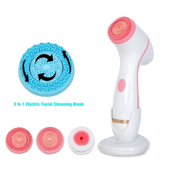 Appareils Sonic Silicone Visage Brosse Étanche Électrique Brosse De Nettoyage Du Visage Nettoyant Pour La Peau Spin Lavage Pores Outil De Nettoyage En Profondeur Supprimer L'acné