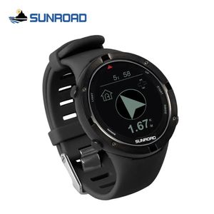 Appareils Sunroad montres intelligentes GPS montres de sport fréquence cardiaque altimètre montre-bracelet numérique eau étanche USB Charge natation en plein air course