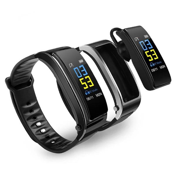 Dispositivos Twoinone Pulsera Inteligente Auriculares Bluetooth Podómetro Deporte Y3Plus Pantalla a Color Pulsera Inteligente Reloj Bluetooth 4.1