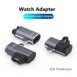 Appareils Type C / Micro / IOS USB Charger USB Adaptateur pour Garmin Fenix 7/6/5 Instinct 2s Venu 2 Plus Epix Forerunner 745 Convertisseur de charge de montre de montre
