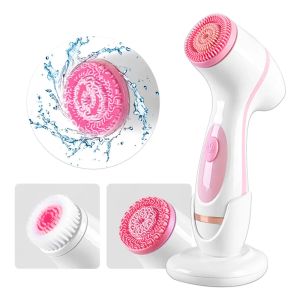 Appareils Brosse de nettoyage du visage à ultrasons rotative Brosse de nettoyage en profondeur pour le visage Peau du visage Nettoyeur de pores d'acné Machine d'élimination des points noirs