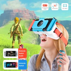 Appareils Lunettes VR pour Nintendo Switch Lunettes 3D OLED Films de réalité virtuelle pour casque de jeu Switch Lunettes VR à grand objectif réglable