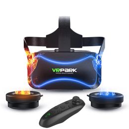 Dispositivos VR Glasses traje de alta calidad Dispositivo ajustable con manejo de la realidad virtual 3D Bluehooth 3.0 para Android/iOS/PC Regalo ideal