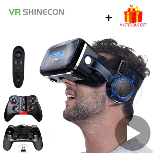 Appareils Vr Shinecon 10.0 Casque Lunettes 3D Casque de réalité virtuelle pour smartphone Lunettes de téléphone intelligent Casque Viar Jumelles de jeu vidéo