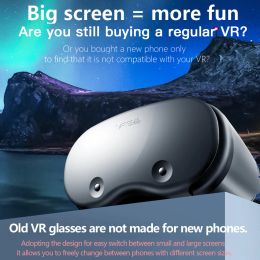 Appareils VRG Pro X7 Metaverse 3D VR Casque Lunettes de réalité virtuelle grand angle pour téléphone