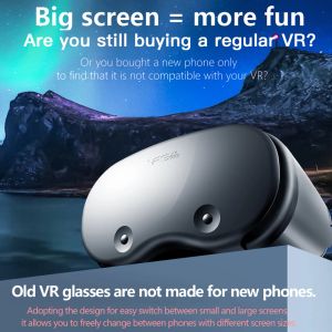 Appareils VRG Pro X7 Metaverse 3D VR Casque Lunettes de réalité virtuelle grand angle pour téléphone