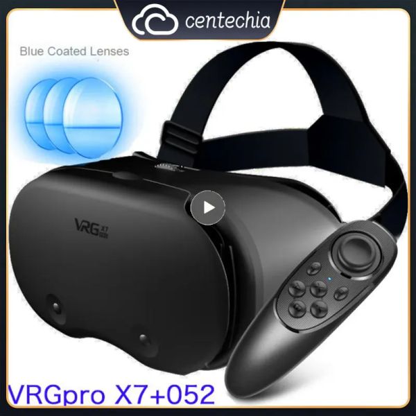 Appareils VRGPRO X7 VR avec écouteurs Contraclers Casquez Google Cardboard Box 3D Lunettes originales Virtual Reality Reality Glasses Casque