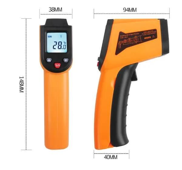 Dispositifs en gros de thermomètre infrarouge GM4000 GM4000 Thermomètre infrarouge à haute température industriel GM400: 50 ° C ~ 400 ° C (