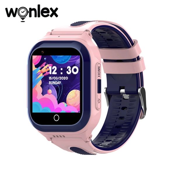 Dispositivos Wonlex Smart Watch Baby GPS WIFI Posición Tracker 4G Video Cámara remota KT24S Chat de voz GEO Fence Ubicación Relojes inteligentes para niños