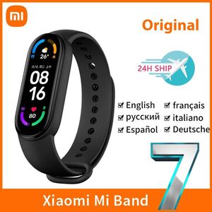 Apparaten Xiaomi Mi Band 7 Slimme armband 6 kleuren AMOLED-scherm Miband 7 Bloedzuurstof Fitness Traker Bluetooth Waterdicht Mi Smart Band 7