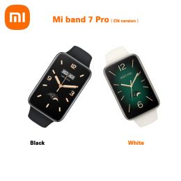 Apparaten Xiaomi Smart Band Origineel Xiaomi Mi Band 7 Pro 1,64 Inch AMOLED Smart Armband Polsband 2022 Miband 7 Pro Zwart of Wit