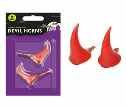 Devil Red Horn Hair Clip Party Party Halloween thème Fancy Dishing Hairlip Cosplay PropS3722484