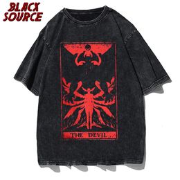 Duivel Tarot Debiruman Devilman Crybaby Heren Tshirt Japan Anime Tee Shirt Harajuku Manga T-shirts Katoen Zomer Kleding 240304