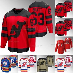 Devils 2024 Stadium Series Jersey New Jersey Jack Hughes Nico Hischier Dawson Mercer Jesper Bratt Timo Meier Luke Hughes Tyler Toffoli Dougie Hamilton Vitek Vanecek