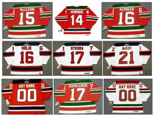 Devils JOHN MacLEAN New Jersey CCM Throwback hockeyshirt PAT VERBEEK ADAM HENRIQUE BOBBY HOLIK ILYA KOVALCHUK RANDY McKAY PETR SYKORA Rood