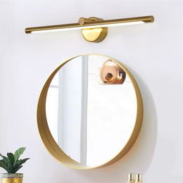 Deyidn eenvoudige lange strip wandlamp indoor led spiegel voorlicht zwart/gouden kaptafellamp voor toilet toilet ijdelheid licht