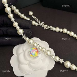 DF Pearl EEFS Verstelbare ketting voor vrouwelijke ontwerper Messing Pearl -kettingen met Sier Pendant Anniversary Wedding Gift High Sen S
