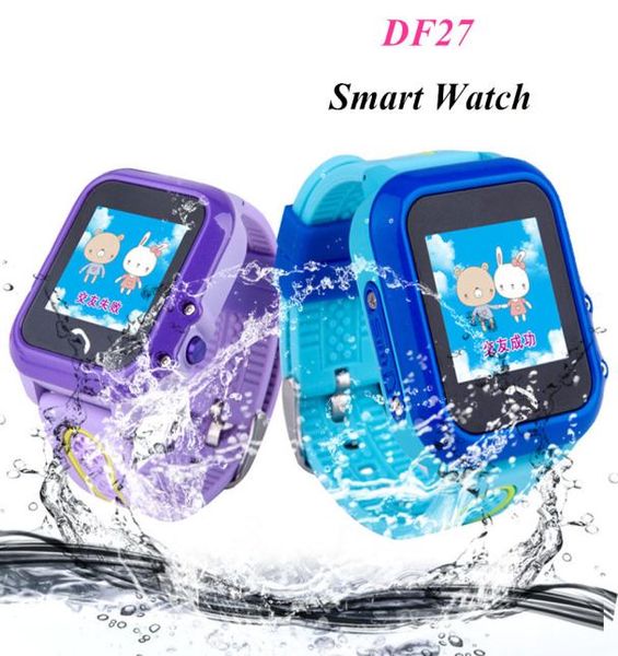 DF27 IP67 impermeable niños bebé GPS natación teléfono reloj inteligente llamada de emergencia dispositivo rastreador niños seguro Antipérdida Monitor9772154