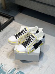 DG Leather Luxury Designer NS1 White Calfskin Nappa Sneakers Chaussures de haute qualité MARCHES CONFORMES EN TRANSDOOR EN OUTDOOO