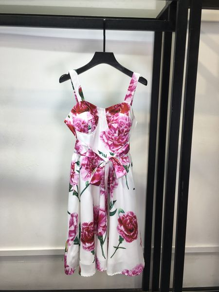 DG Las mujeres hacen vestidos para la marca Moda Vestido clásico con top de tubo Vestido estampado sexy Vestidos de fiesta para cena Vestido de novia bohemio de primera calidad Regalo para el día de la madre