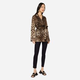DG2023 – pyjama imprimé léopard de haute qualité, style costume de maison, pyjama en soie, cadeau de noël pour femme