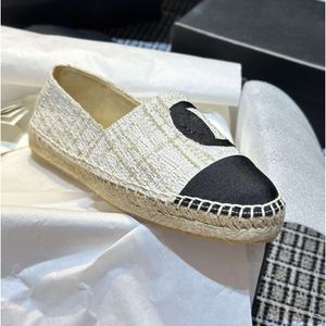 Dgate Espadrilles Fisherman Designer Chaussures pour femmes Chaussures décontractées-Forme Noire Blanc Rose Vintage Cuir en cuir Sneakers Paille