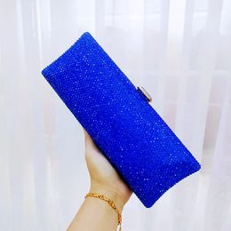 DGPEAFOWL 13 KLEUR Blauw Vrouwen Crystal Clutch Avondtassen Bruiloft Bruids Strass Box Handtassen Party Diner Diamond Purse 240117