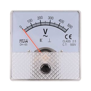 DH-65 carré AC voltmètre analogique 5V10V15V20V30V50V100V150V200V250V300V400V450V500V600V voltmètre ventes directes d'usine.