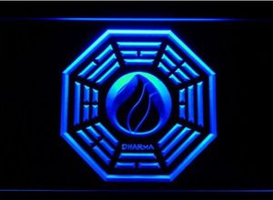 Dharma Stations Initiative Flame Lost Beer Bar Pub Club 3D -borden Led Neon Light Sign Home Decor Crafts