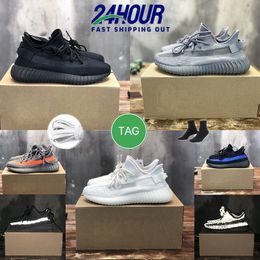 Zapatos de diseñador tamaño 36-48 acero de hueso sal de gris onyx blanco blanco criado masculino rayas zapatillas deportivas deportivas corriendo caminando entrenadores al aire libre yeezv350 zapato