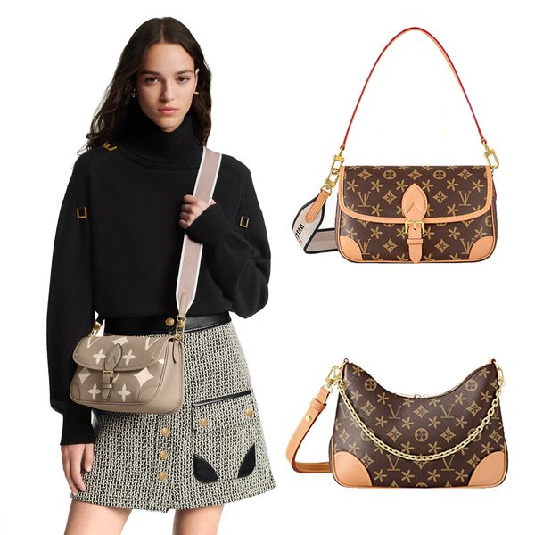 DHgate Bolso de diseñador Bolso de lujo Boulogne LOOP Diane Bolso de embrague Cartera con cadena Ivy Mujer Cross Body Hobo Cuero 7A Satchel Tote Media luna Media luna Bolsas de hombro