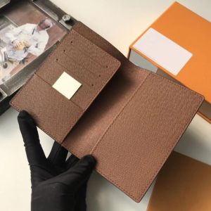 .dhgate Modeontwerper kaarthouder paspoorthouders portemonnee met doos bloemen letters raster hoge kwaliteit gratis verzending