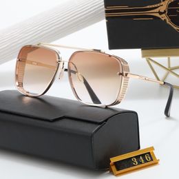 Dhgate Fashion Woman Sunglasses dita luxe herenontwerper zonnebril metalen frame polariseren zonnebrillen rechthoek oversized UV400 lens man sonnenbrille beachshade