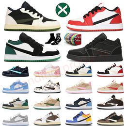 dhgate scarpe per bambini jumpman 1 scarpe da basket jorden1s cactus jack olive reverse mocha nero phantom bambini scarpa da tennis ragazzo e ragazza bambino scarpa panda grande formato 4y gioventù bambino